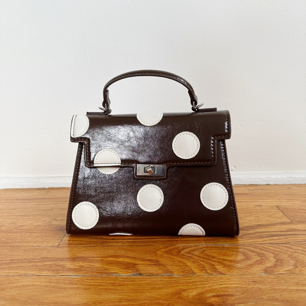 Melie Bianco Maisel Faux Leather Top Handle Handbag From Anthropologie Twee Mod